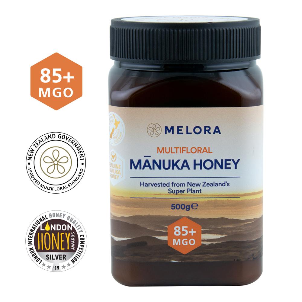 Miere de Manuka poliflora MELORA, MGO 85+ Noua Zeelanda, 500 g, naturala