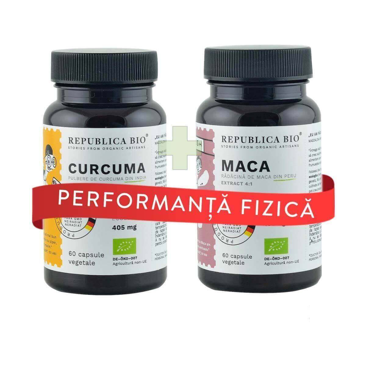 PERFORMANTA fizica, pachet promotional (Maca + Curcuma), BIO, RAW, VEGAN