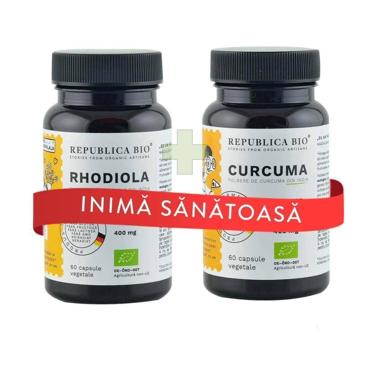 INIMA Sanatoasa, pachet promotional (Rhodiola + Curcuma), BIO, RAW, VEGAN