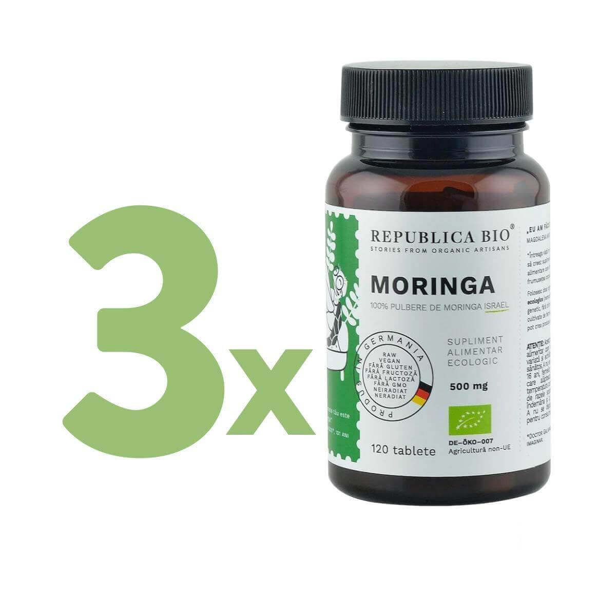 MORINGA BIO Complet, pachet promotional, cura completa pentru 120 de zile, BIO, RAW, VEGAN