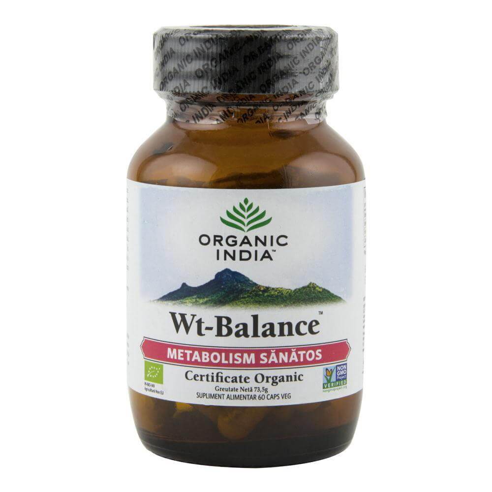 WT Balance -Metabolism sanatos Organic India supliment alimentar (325 mg), bio, 60 capsule (19,5 g), ecologic