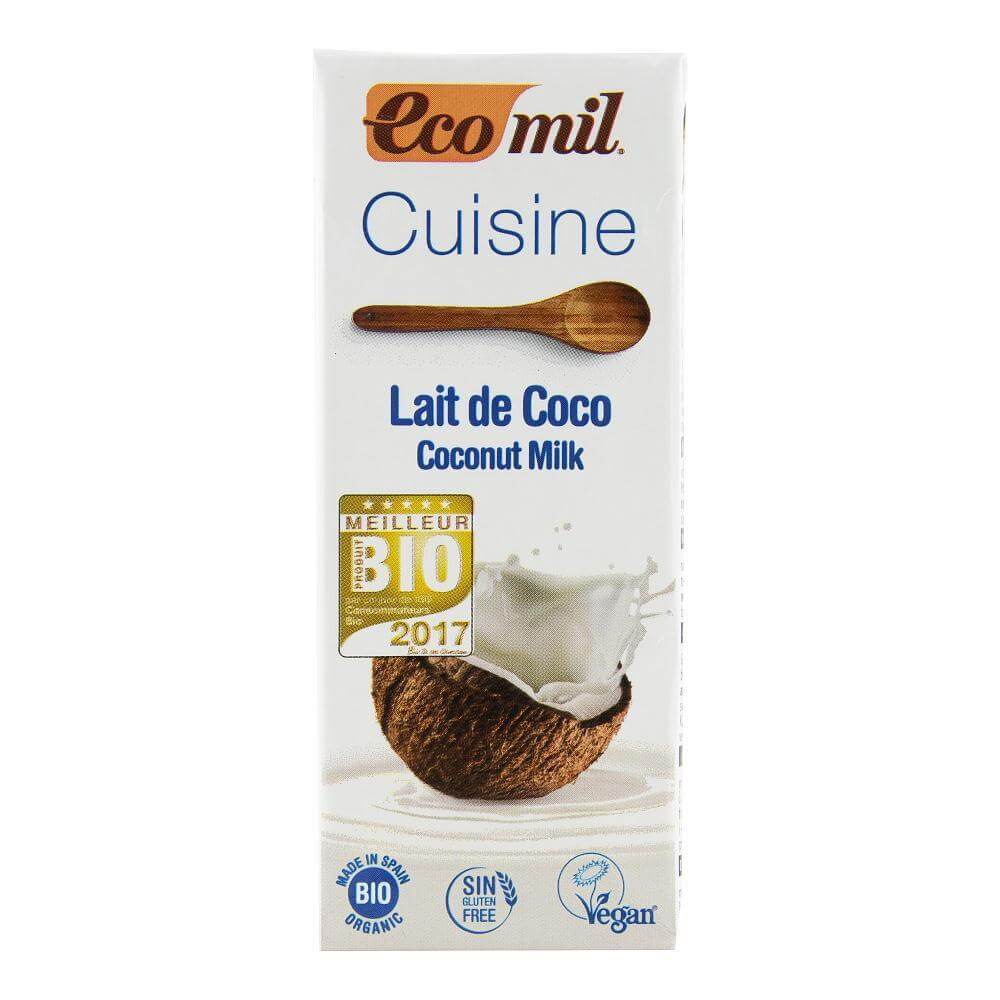 Crema vegetala pentru gatit (smantana vegetala) pe baza de cocos fara gluten Ecomil, bio, 200 ml