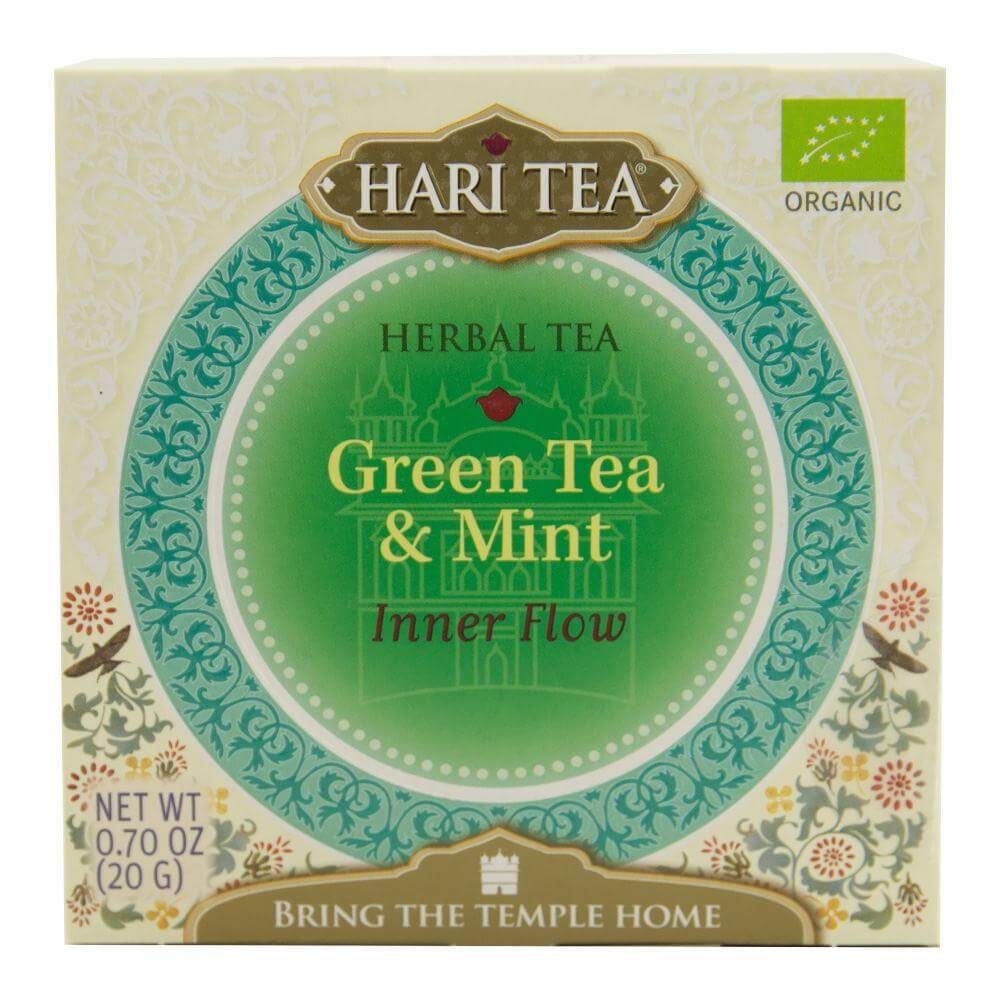 Ceai premium Hari Tea - Inner Flow - ceai verde si menta 10 saculeti, bio, 20 g