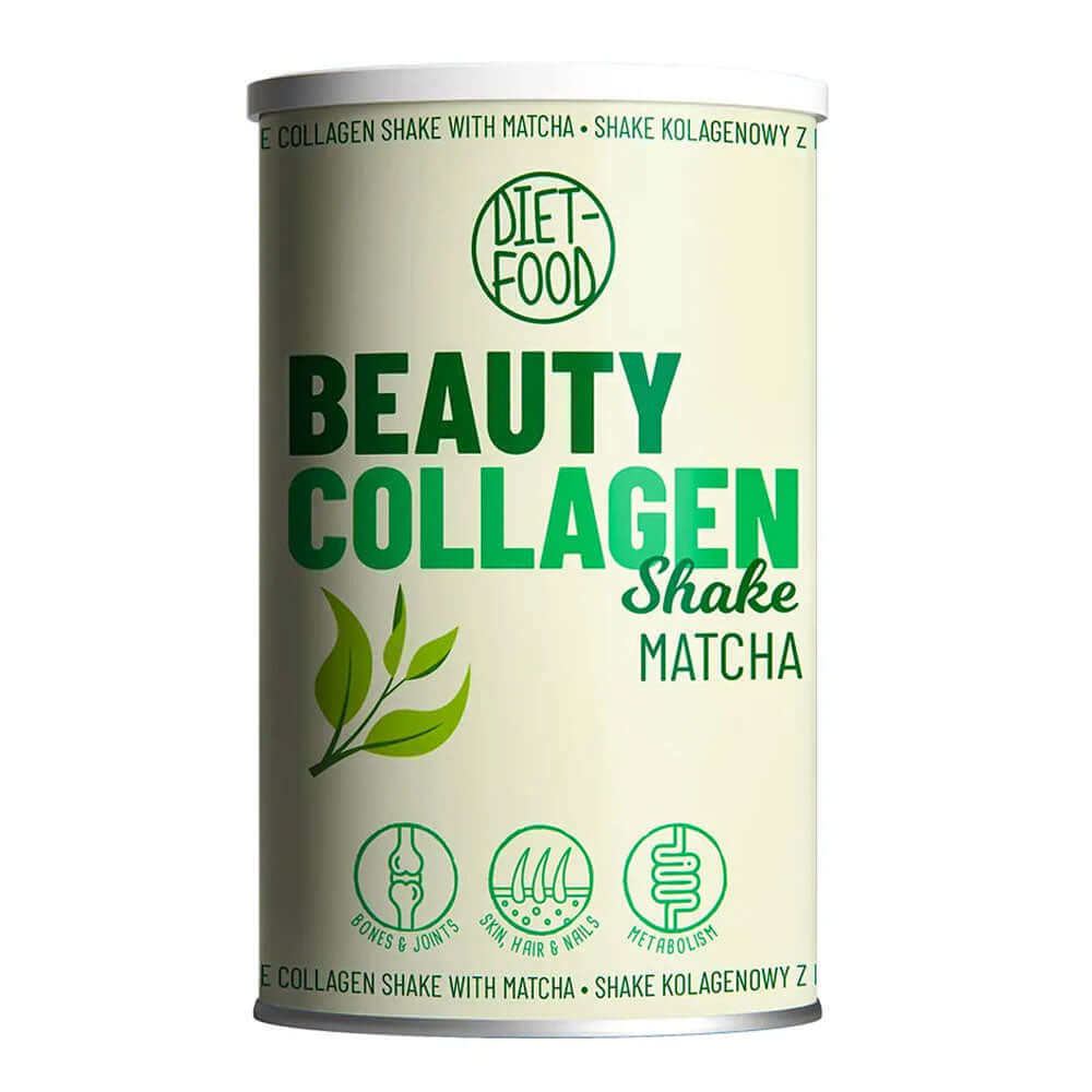 Beauty Colagen Shake cu matcha Diet Food, 300g, natural
