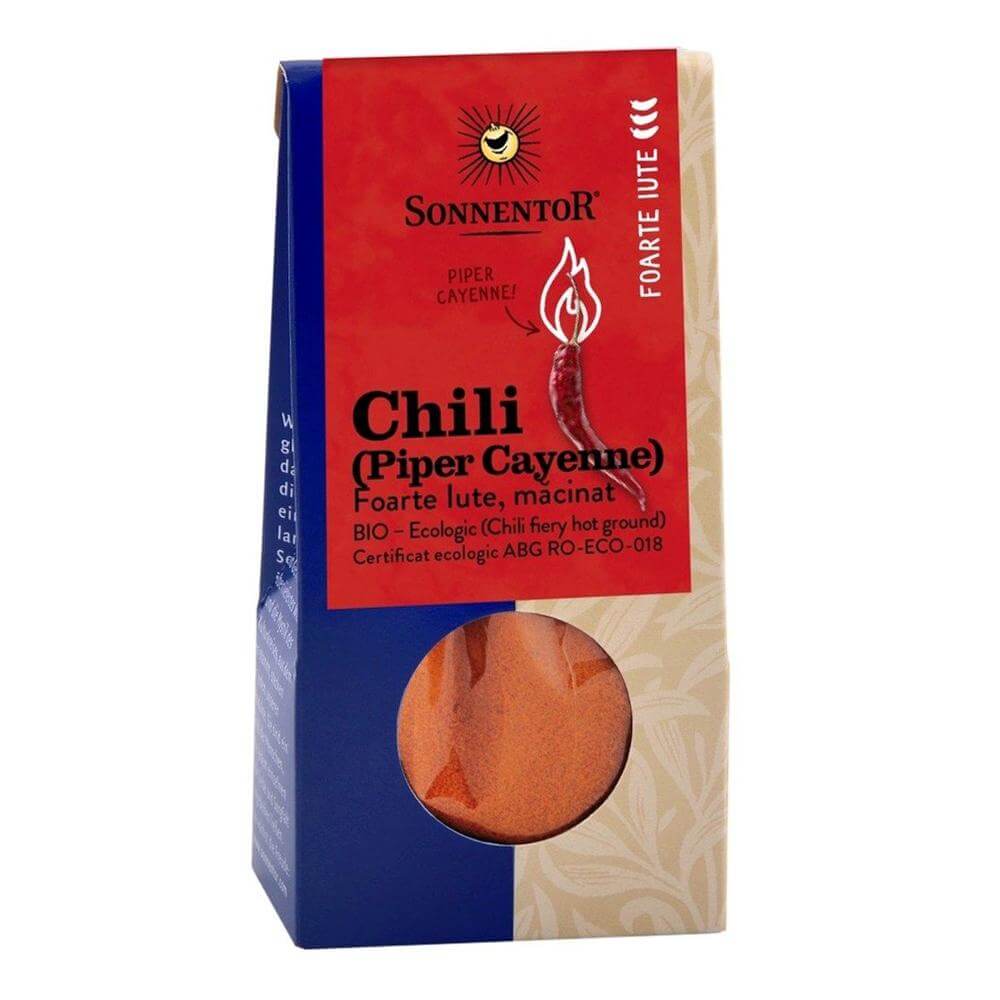 Chili foarte iute macinat (Piper Cayenne) Sonnentor, bio, 40 g