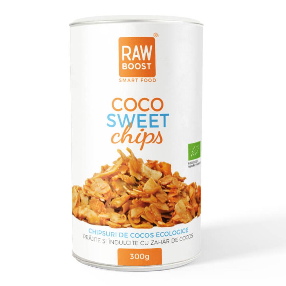 Coco Sweet Chipsuri dulci de cocos RawBoost, bio, 300 g