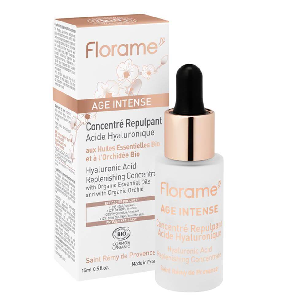 Concentrat cu acid hialuronic AGE INTENSE Florame, bio, 15 ml