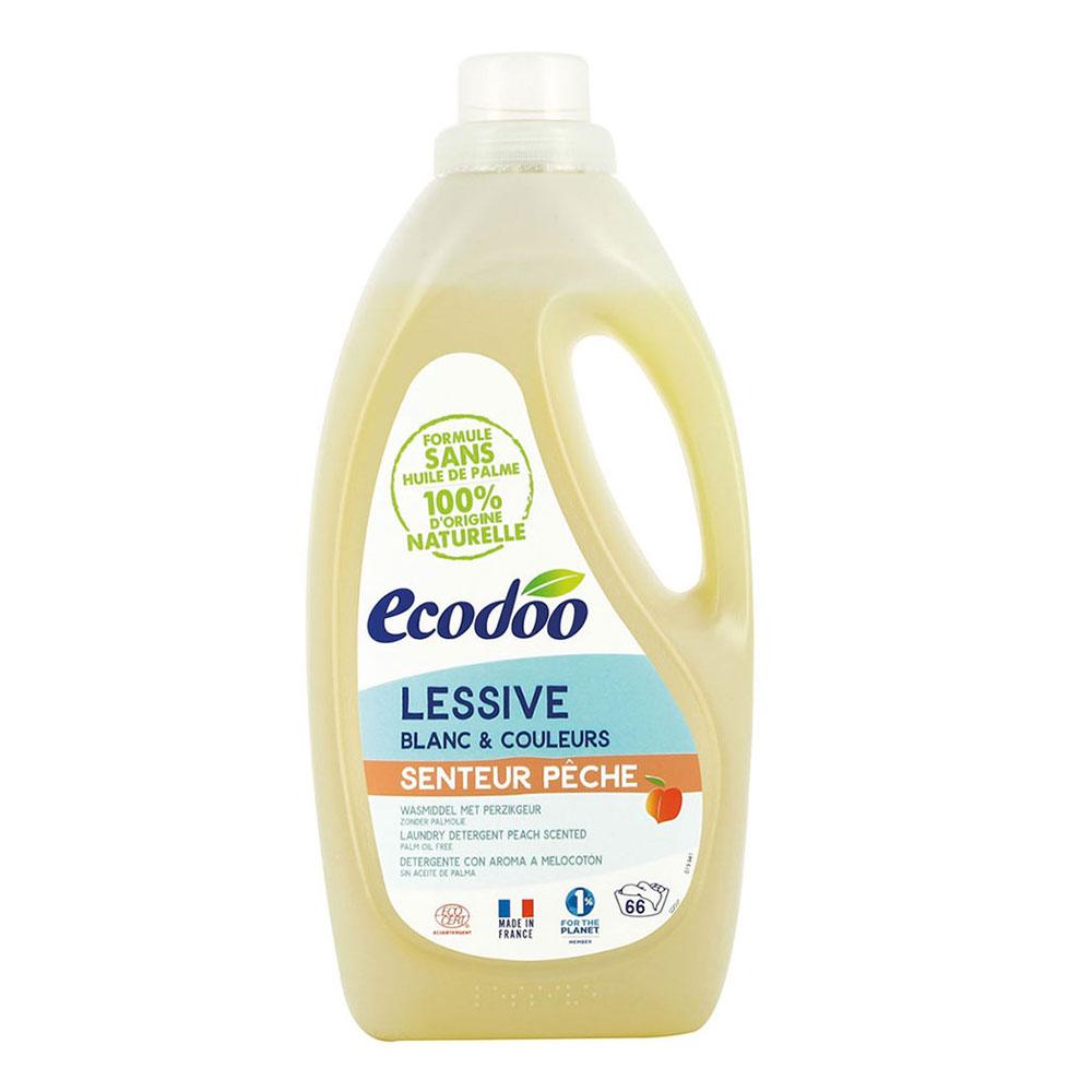 Detergent lichid de rufe cu miros de piersici Ecodoo, bio, 2l