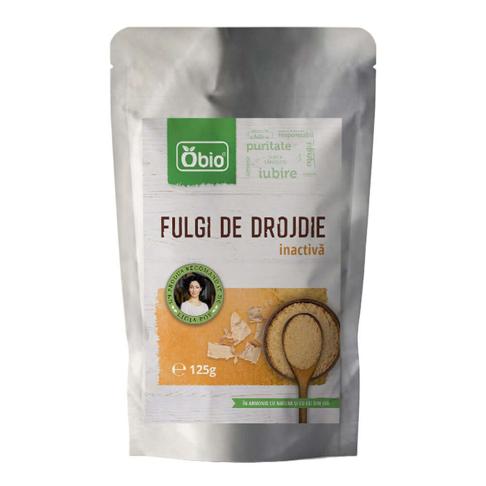 Fulgi de drojdie inactiva Obio, 125g, natural