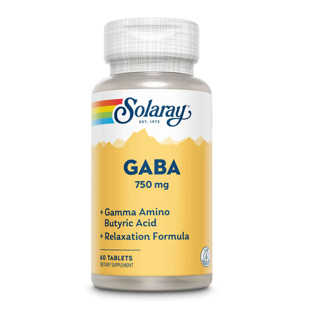 GABA 750mg 60 tablete RapidSolv Solaray, natural, Secom