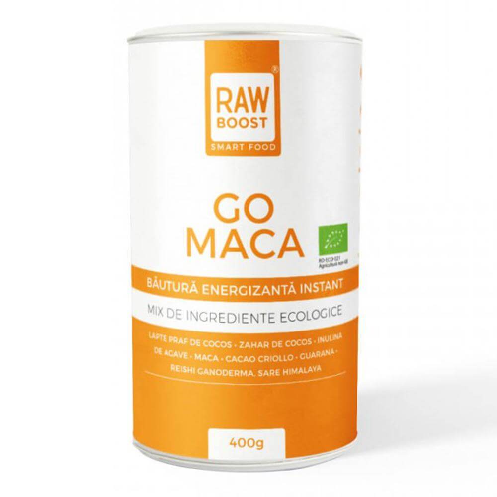 Go maca bautura energizanta rawboost, bio, 400 g