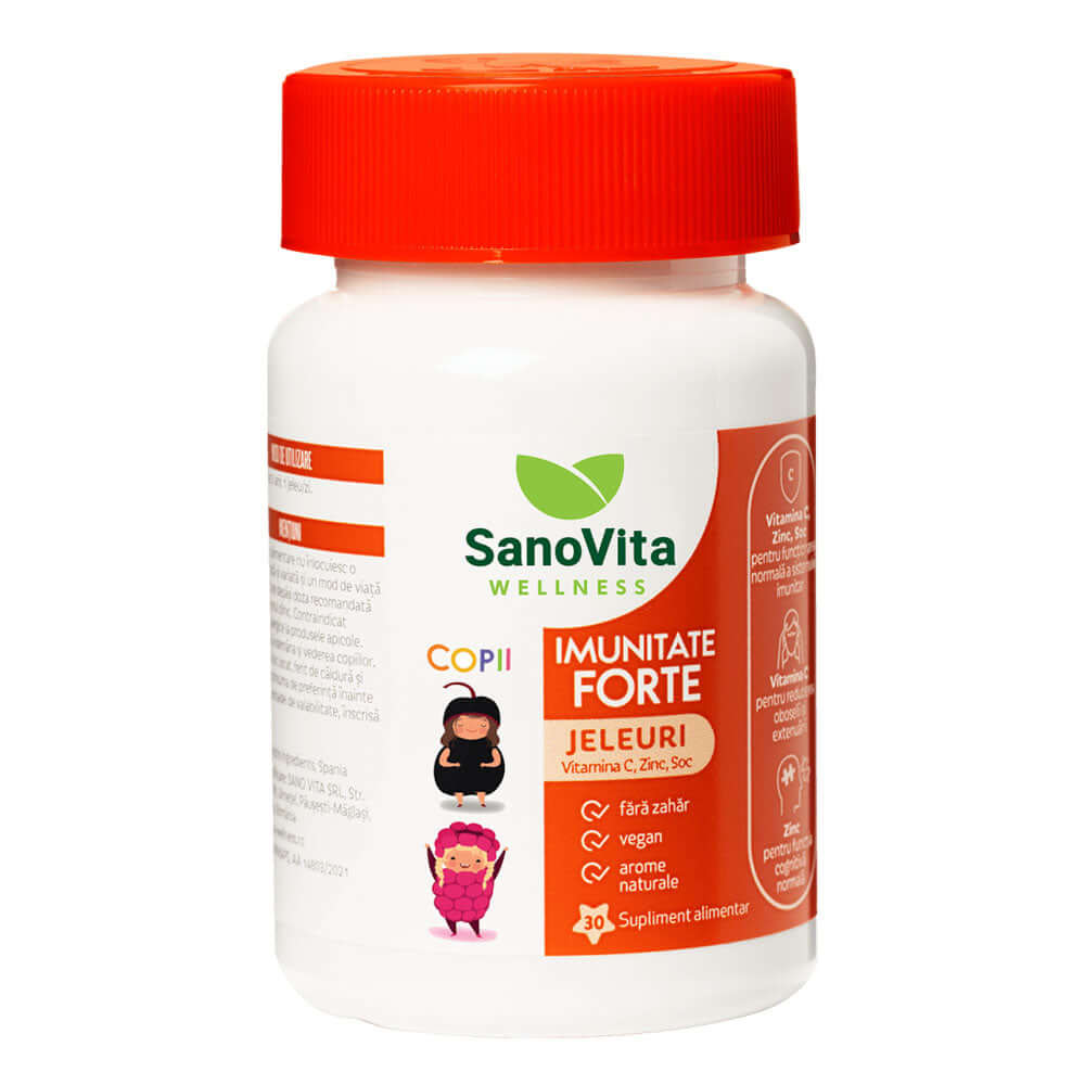 Jeleuri pentru copii Imunitate Forte SanoVita Wellness, 30 buc, naturale