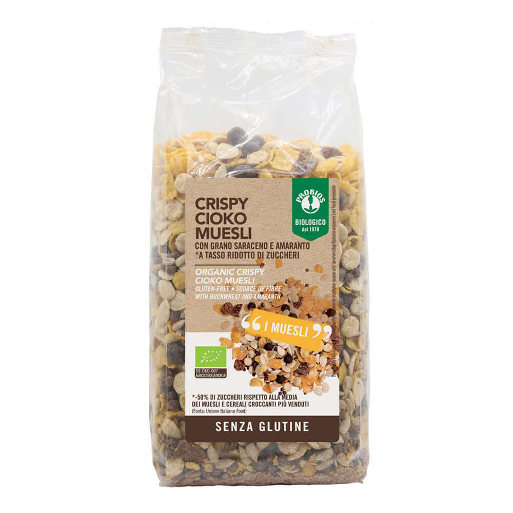 Muesli Crispy Cioko FARA GLUTEN Probios Italia, bio, 300g