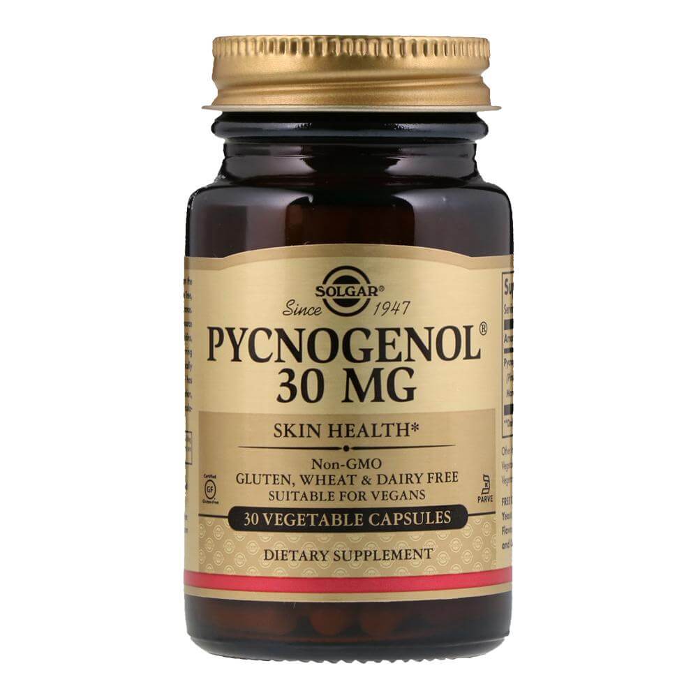 Pycnogenol (Antioxidant din scoarta pinului mediteranean) 30mg 30 capsule, Solgar, natural