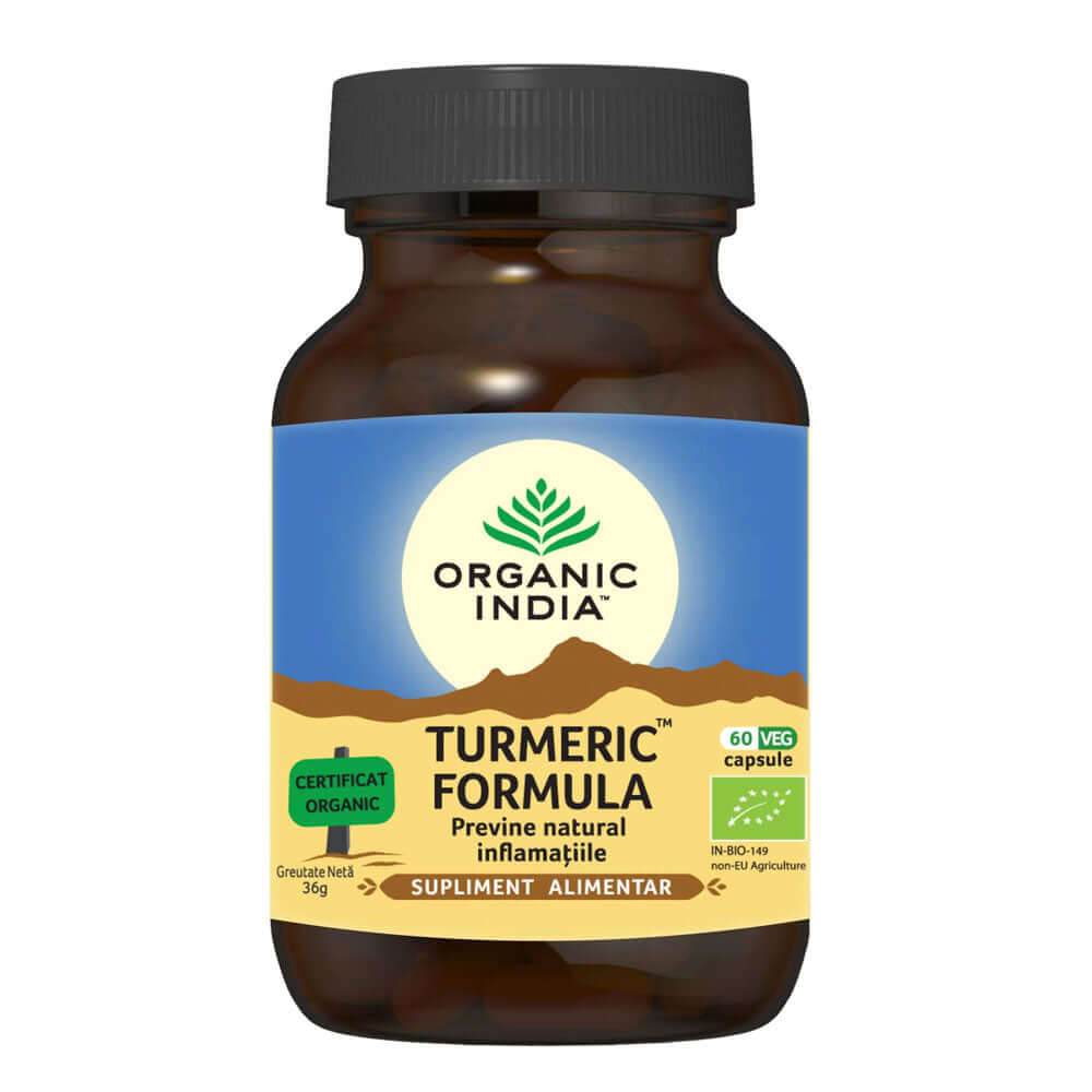 Turmeric Formula - Antiinflamator Natural Organic India, bio, 60 capsule, ecologic