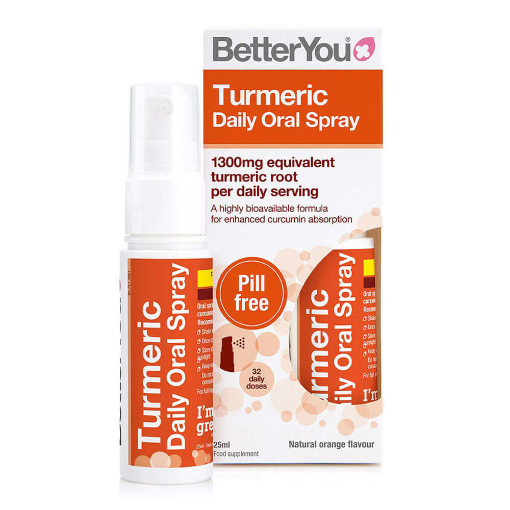 Turmeric Spray Oral BetterYou, 30 doze zilnice, 25ml, natural