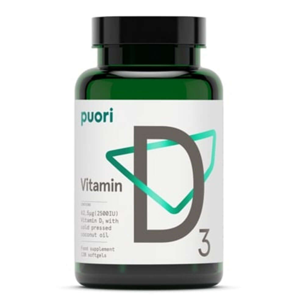 Vitamina D3-2500 UI Puori, 120 capsule, natural