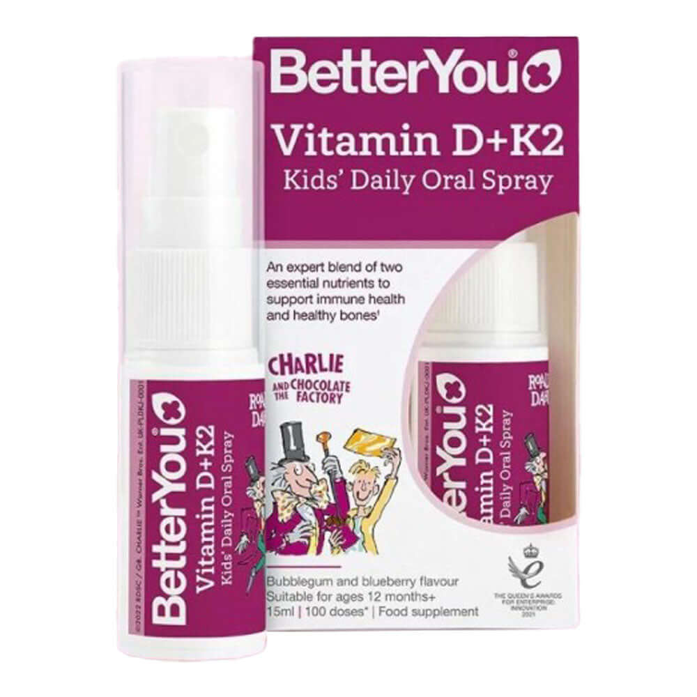 Vitamina D+K2 Spray Oral pentru copii peste 1an Better You,100 doze zilnice, 15ml, natural