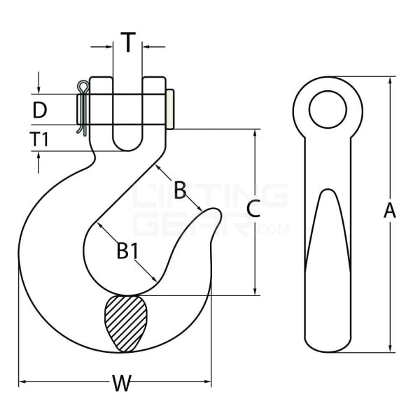 AUSTLIFT CLEVIS SLIP HOOK Lifting Gear AU