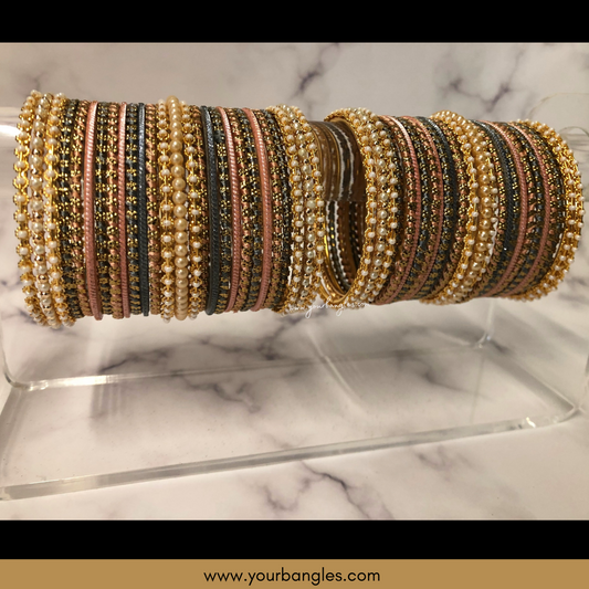 Taupe - Limited Edition Pearly Bangle Set - 2.4