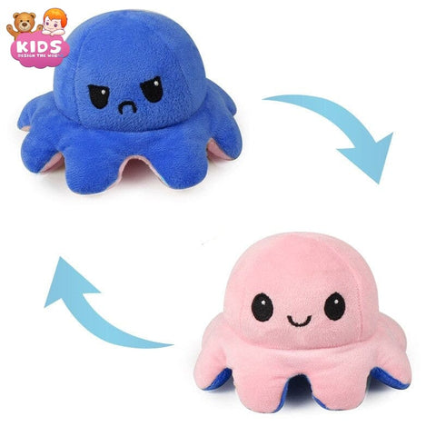 octopus plush blue and pink