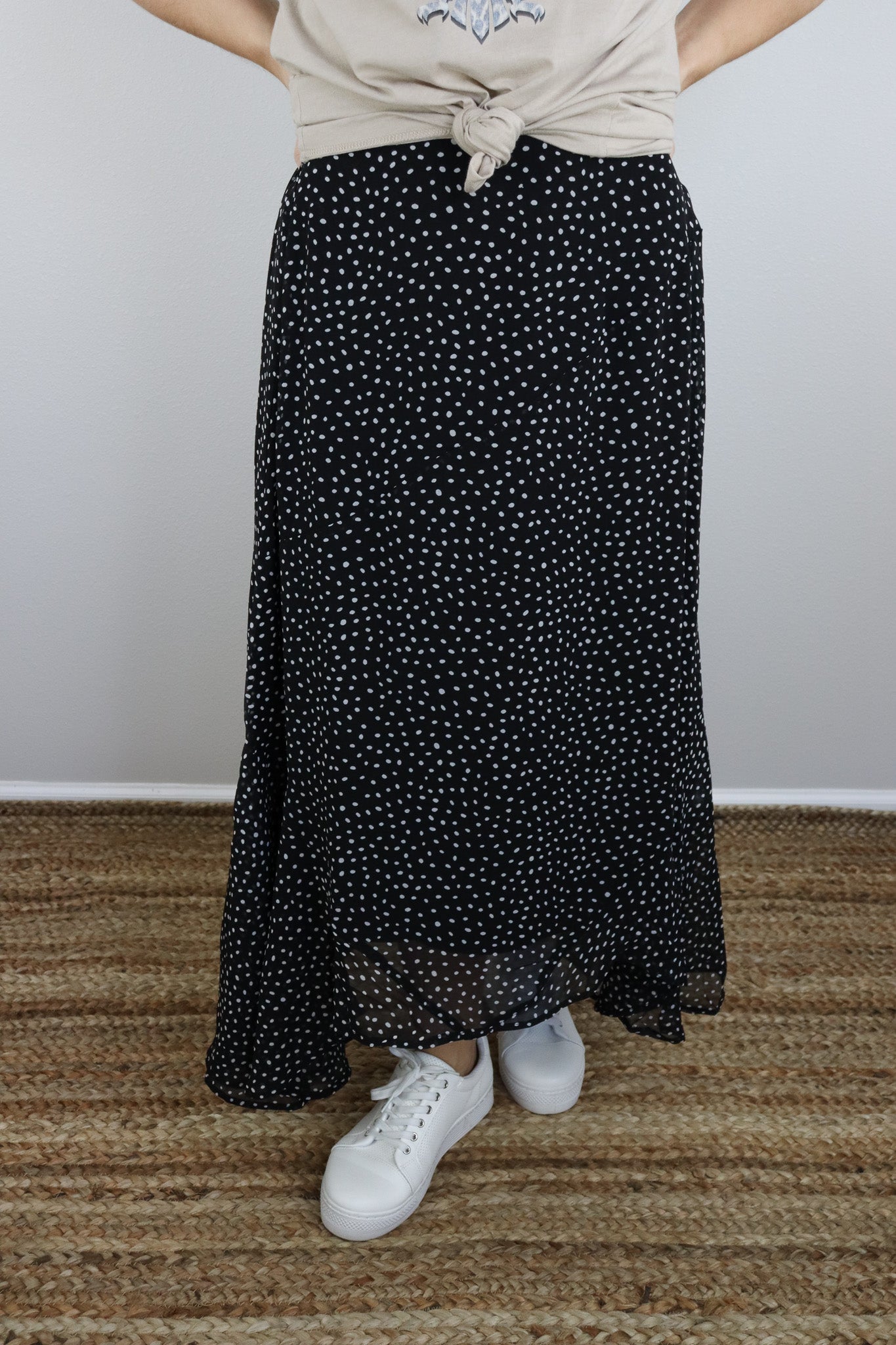 iiort】Maxi Skirt Black-