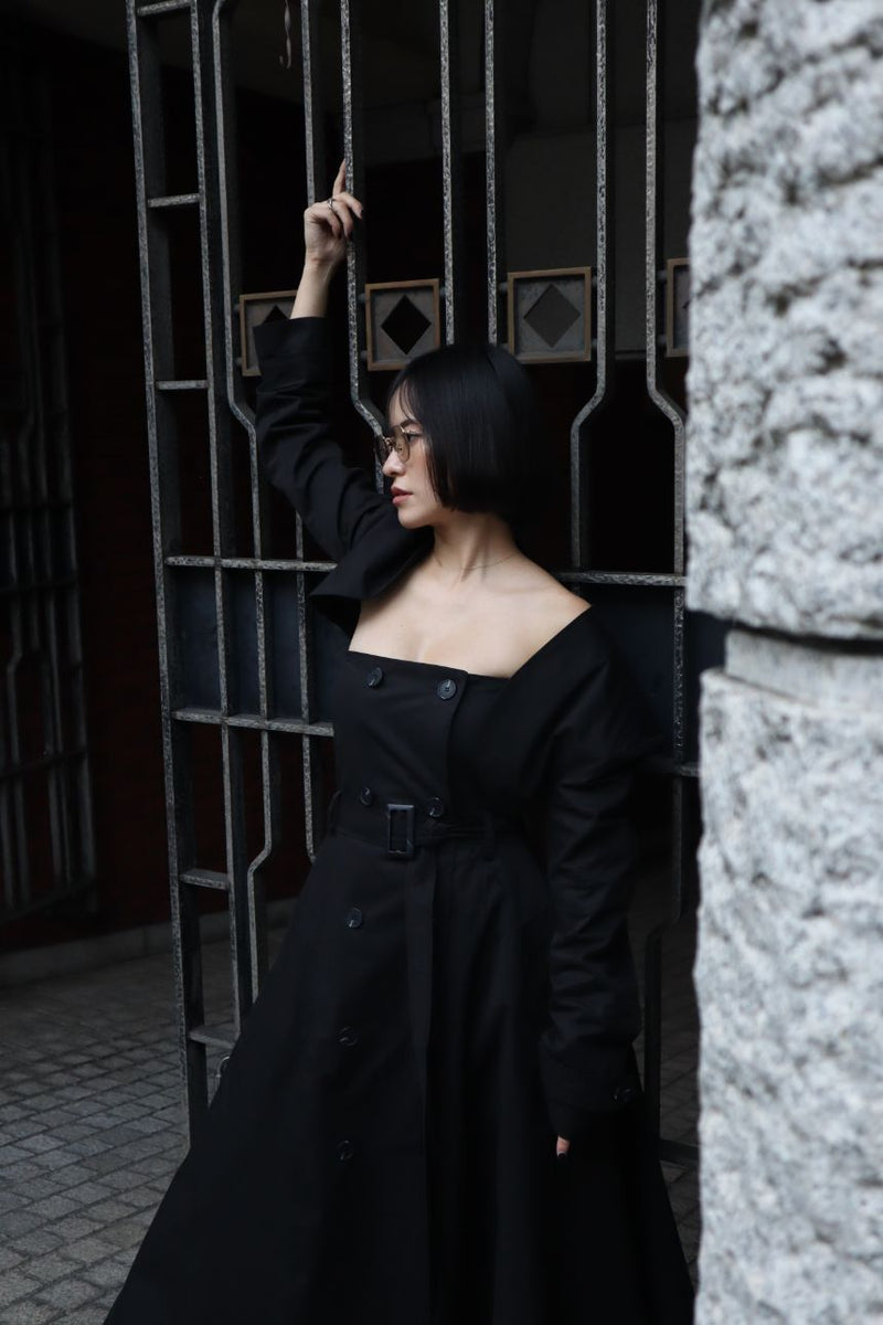 ☆大阪大セール☆ Bare maxi jacket dress - Black inspektorat