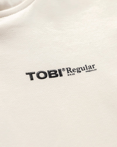TOBI®Regular 460gsm Boxy Hoodie - Off White - TOBI