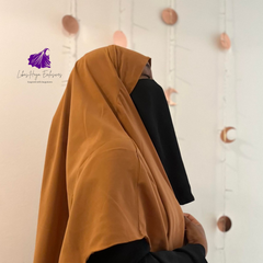 Half Niqab in black with single layer niqab by libas-haya exclusives
