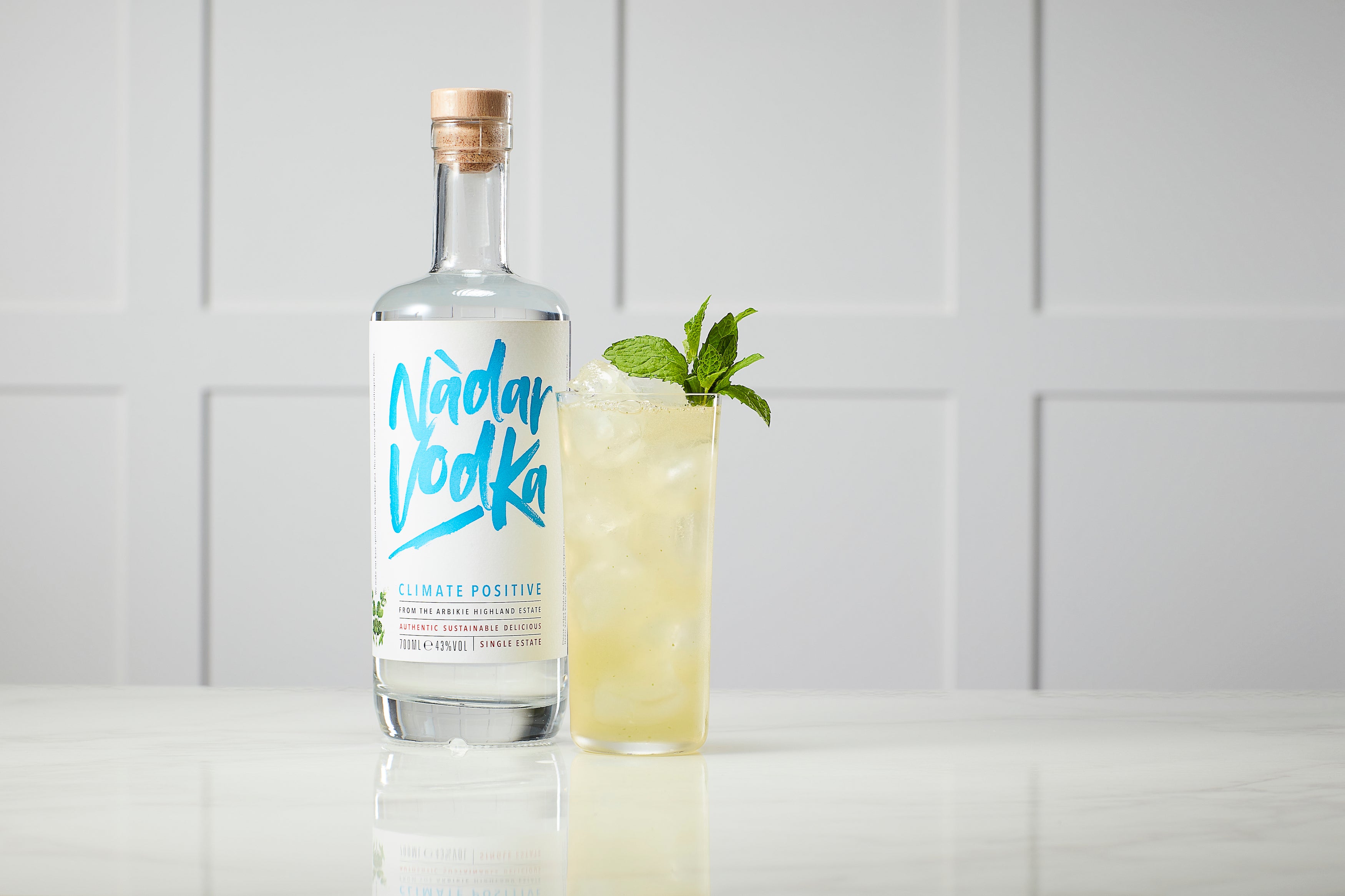 nàdar vodka 70cl bottle and lemongrass fizz cocktail 