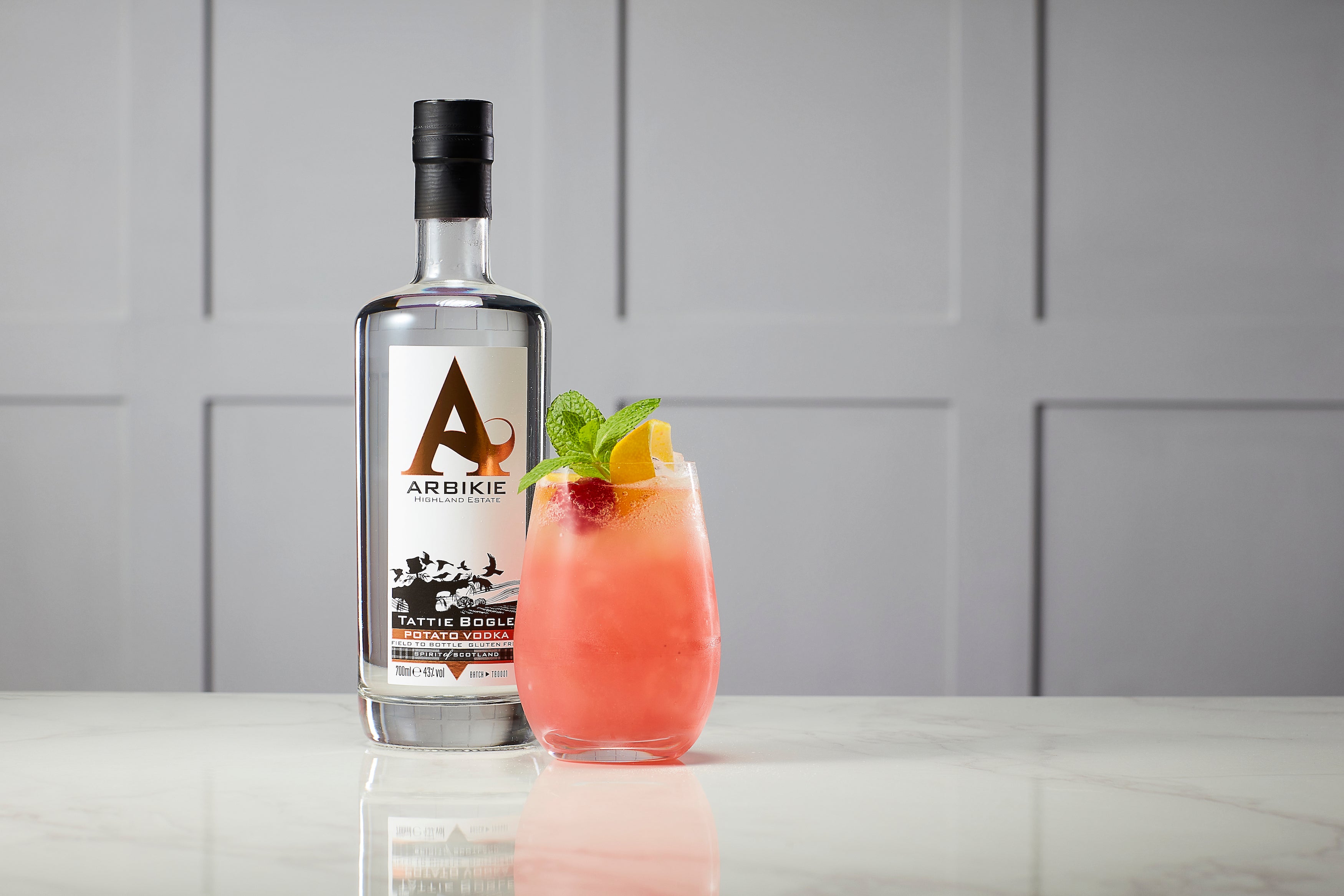 arbikie tattie bogle vodka we're jammin' cocktail