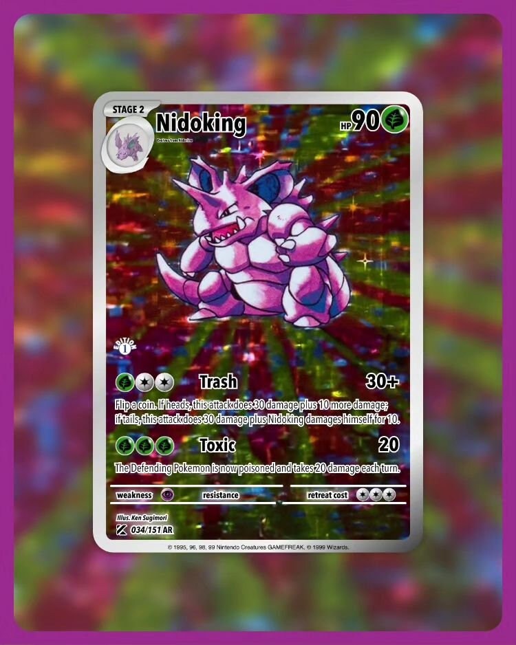 The Art Of Pokemon: Nidoking Secret Rare Pokemon 151 - Awesome