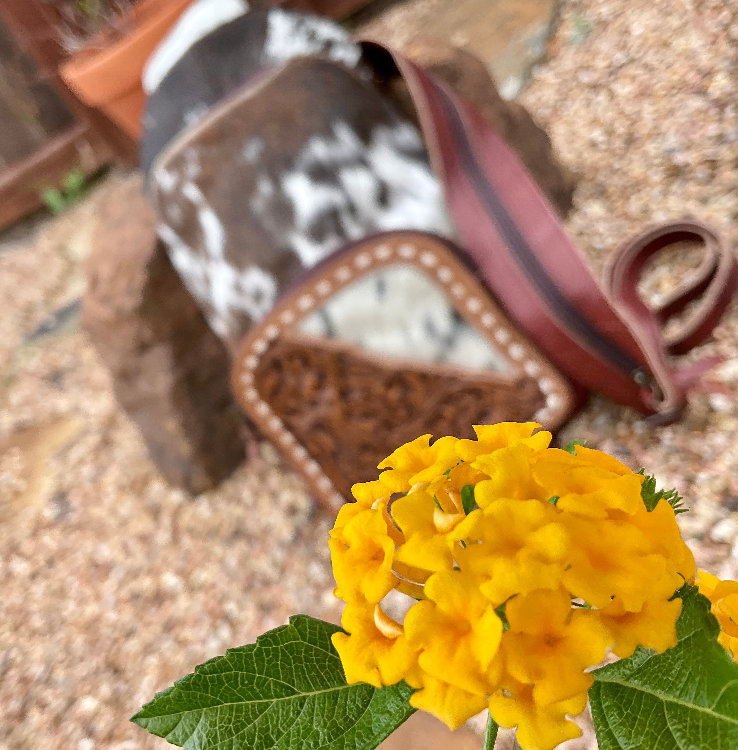 Cowhide and Leather Sling Bag