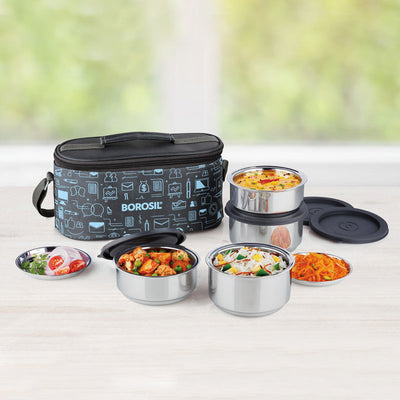 Insulated CarryFresh Lunch Box Set of 2, (280ml+280ml), Large