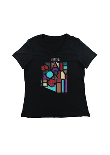 State Forty Eight Women's Relaxed V-Neck Dbacks Serpientes | Black 2XL