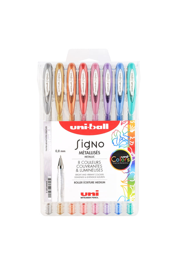Uniball Signo Gel Grip - Paquete de 12 bolígrafos de gel medianos de 0.028  in, bolígrafos de colores, suministros de oficina, bolígrafos de colores