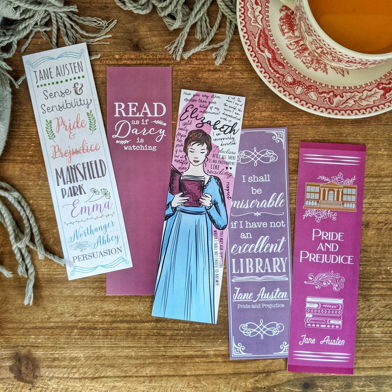 Pride and Prejudice - Jane Austen - Inspired Bookmark – SJWonderlandz