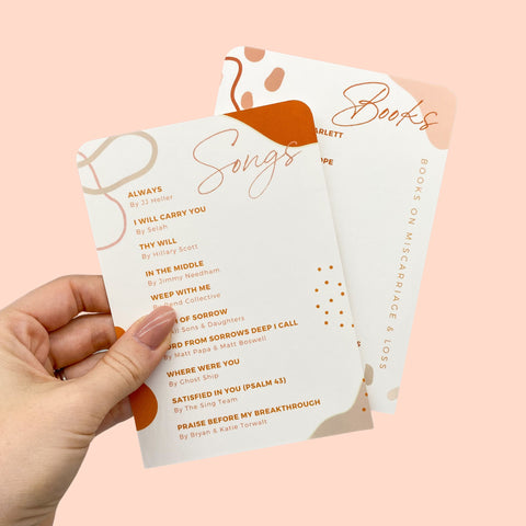 miscarriage resource cards