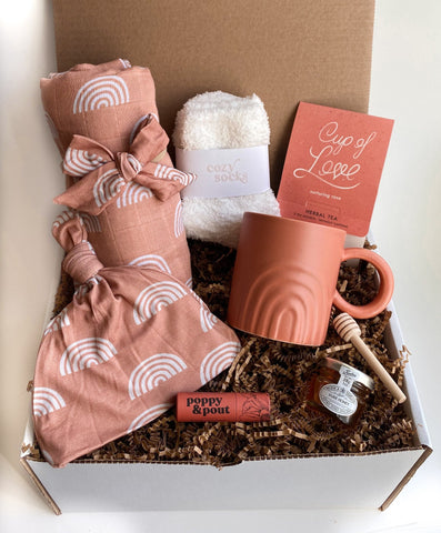 swaddle gift set for rainbow baby