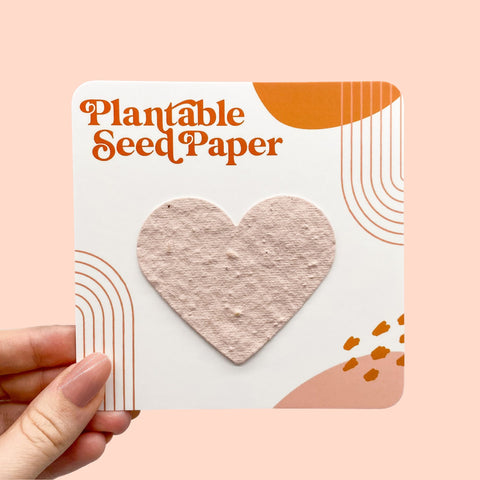 plantable seed heart paper card