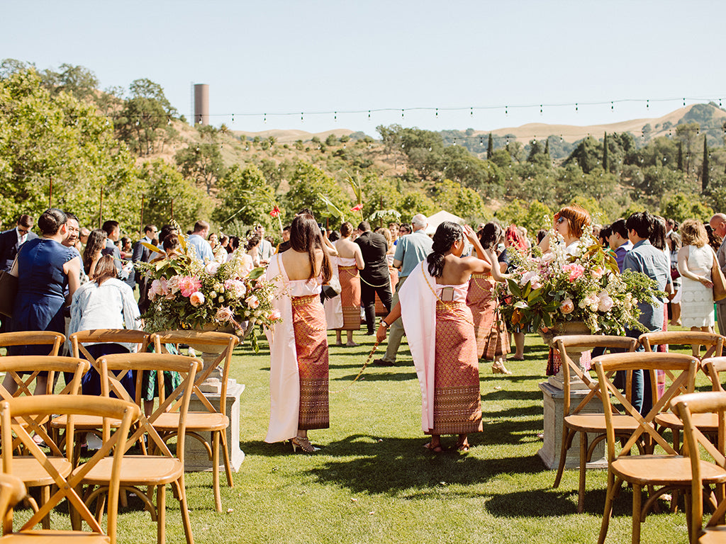 Love Life & Bloom A & J tea ceremony aisle