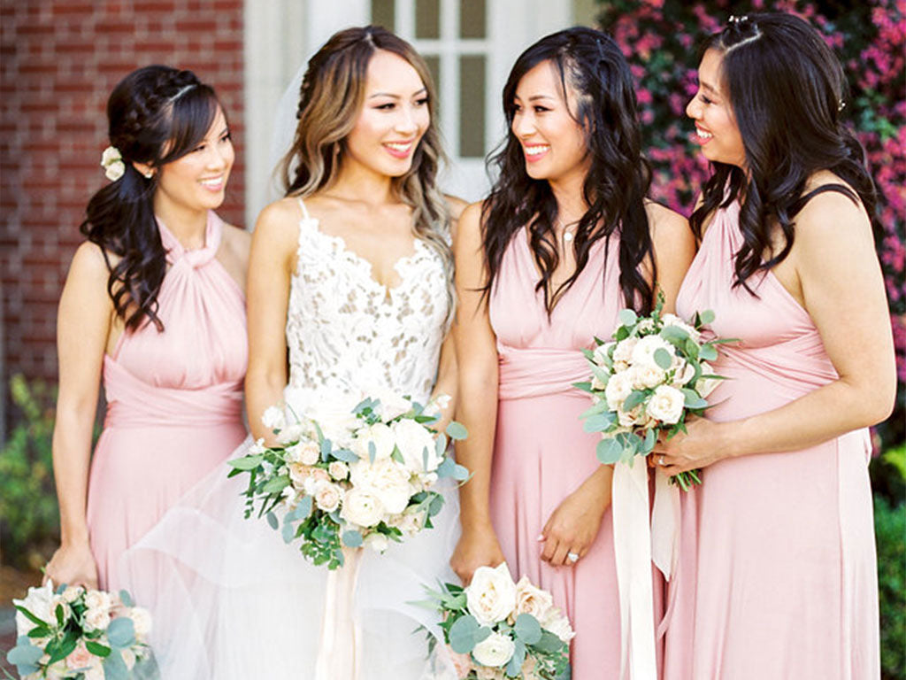 Love Life & Bloom M & E bride and bridesmaids bouquets