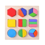 Load image into Gallery viewer, Wooden Geometric Shapes Montessori Puzzle Sorting Math Bricks Preschool Learning Educational Game Baby Toddler Toys for Children - Piggy Kiddie
