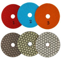 Conquer 3 Step Diamond Polishing Pads, Stone Polishing