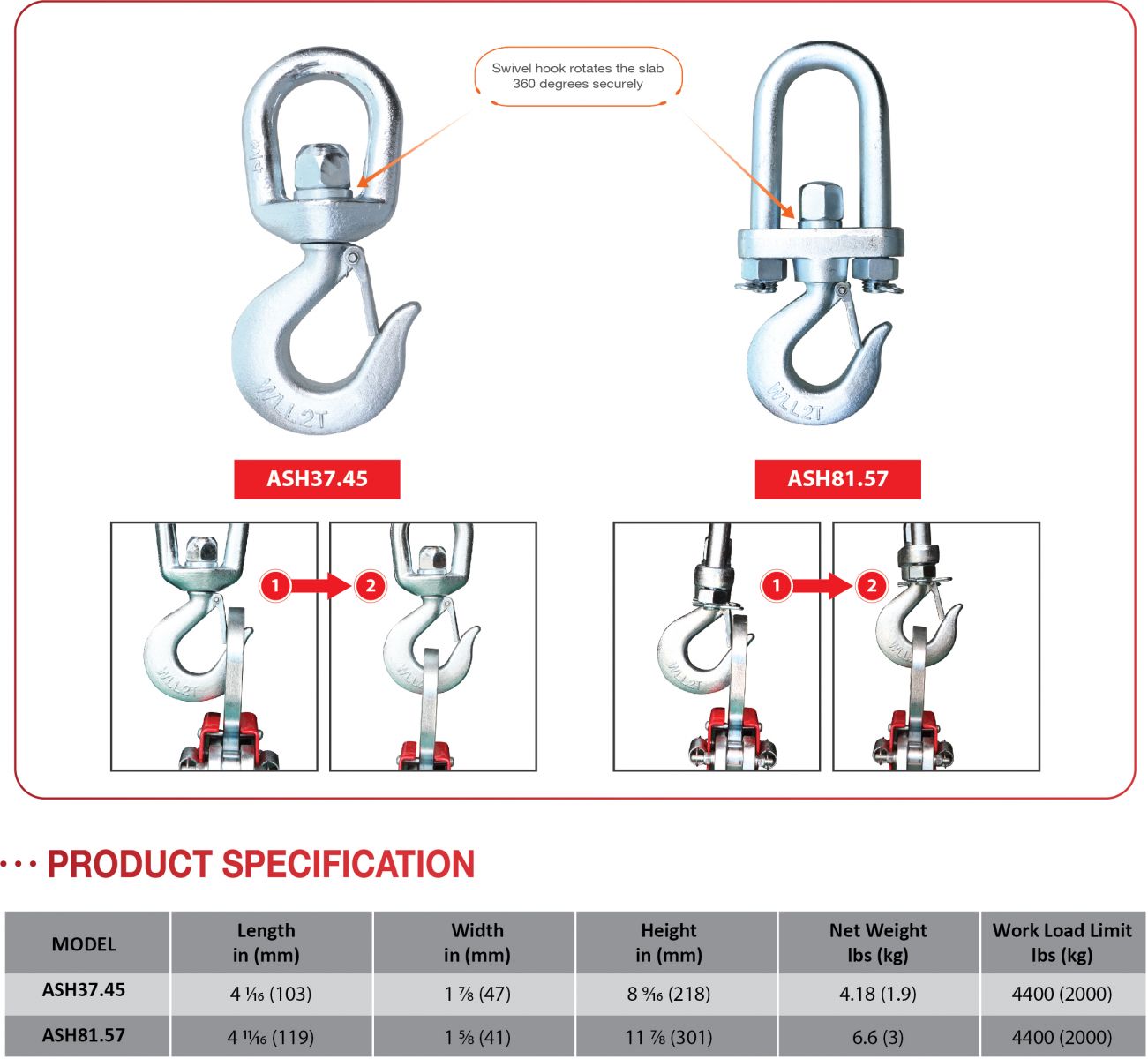 Abaco Swivel Shackle, Shackle Swivel