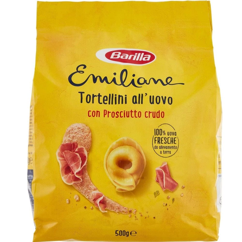 Barilla Emiliane Tortellini al prosciutto crudo Egg Pasta 500g – Italian  Gourmet UK