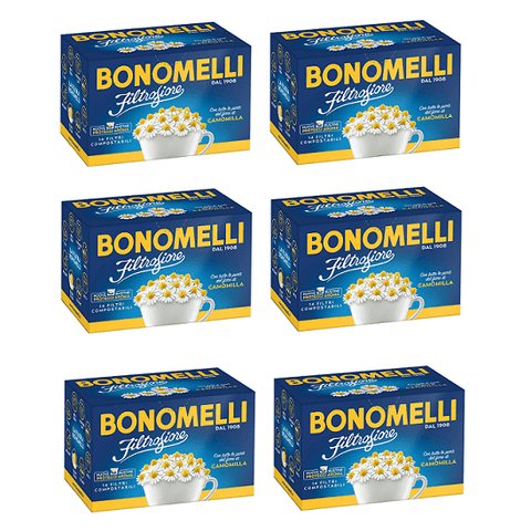 Bonomelli Camomilla Stecciata chamomile in filter 18 bags – Italian Gourmet  UK