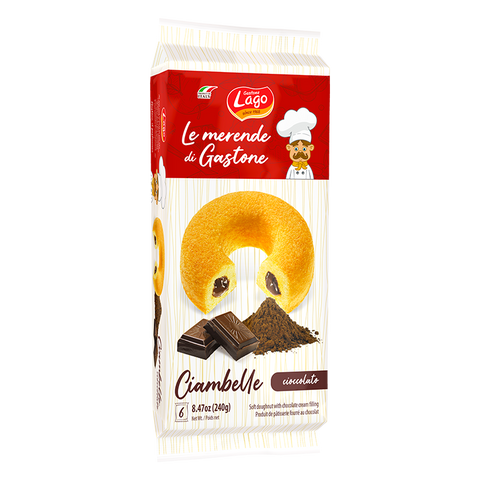 Gastone Lago Le merende CIAMBELLE Cioccolato e Panna DONUTS chocolate –  Italian Gourmet UK