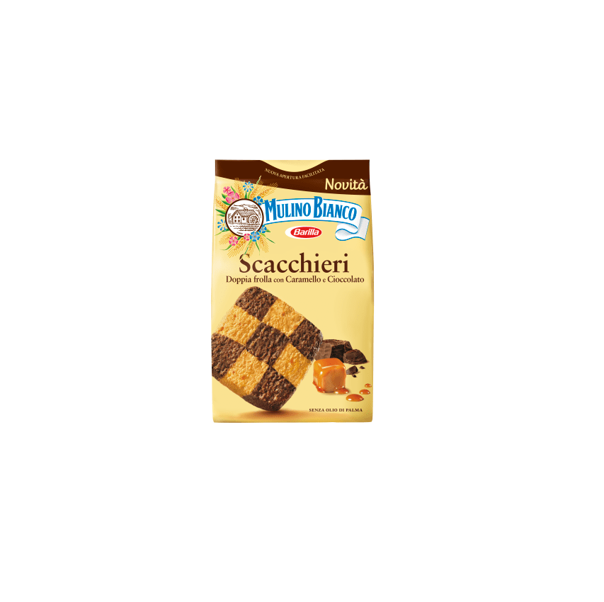 Mulino Bianco Scacchieri Biscuits Double shortcrust pastry with Carame ...