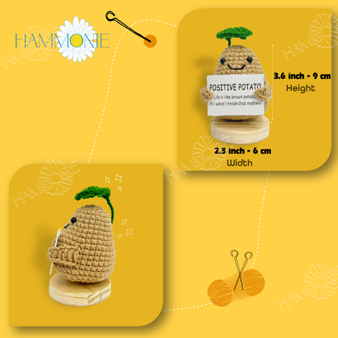 Crochet Positive Potato, Crocheted Potato, Birthday Gift,handmade